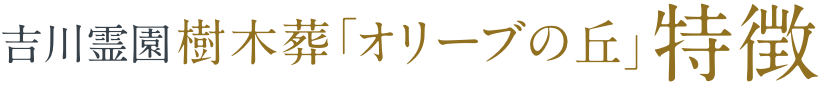 吉川霊園樹木葬「オリーブの丘」特徴